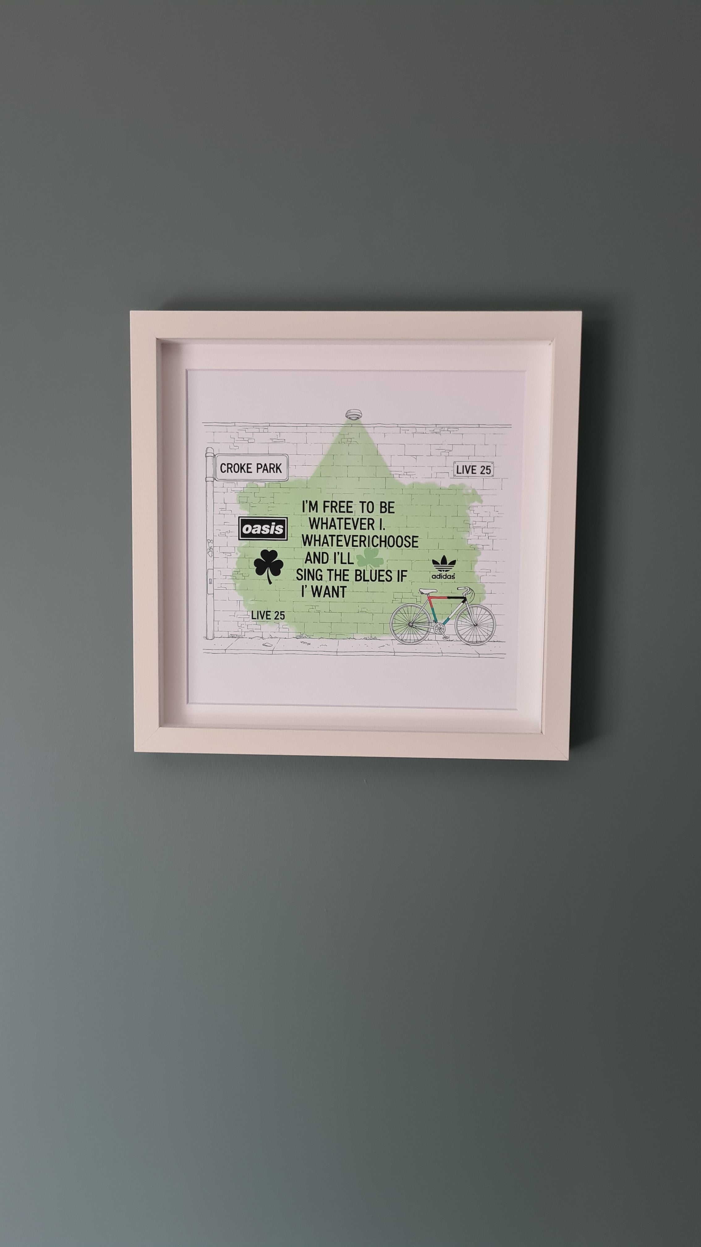 Oasis Graffiti art framed print (Irish connection)