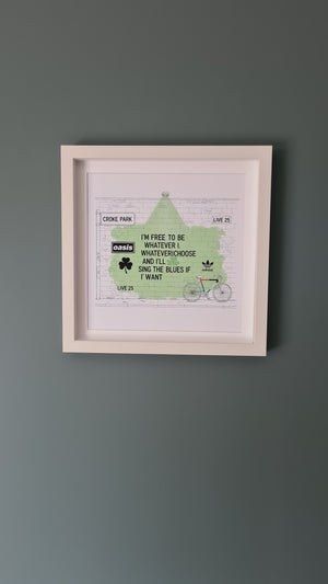 Oasis Graffiti art framed print (Irish connection)
