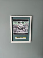Framed Oasis Ticket/Wristband and Oasis Graffiti Art print