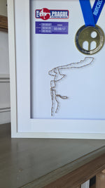 Framed Marathon Medal with String Route