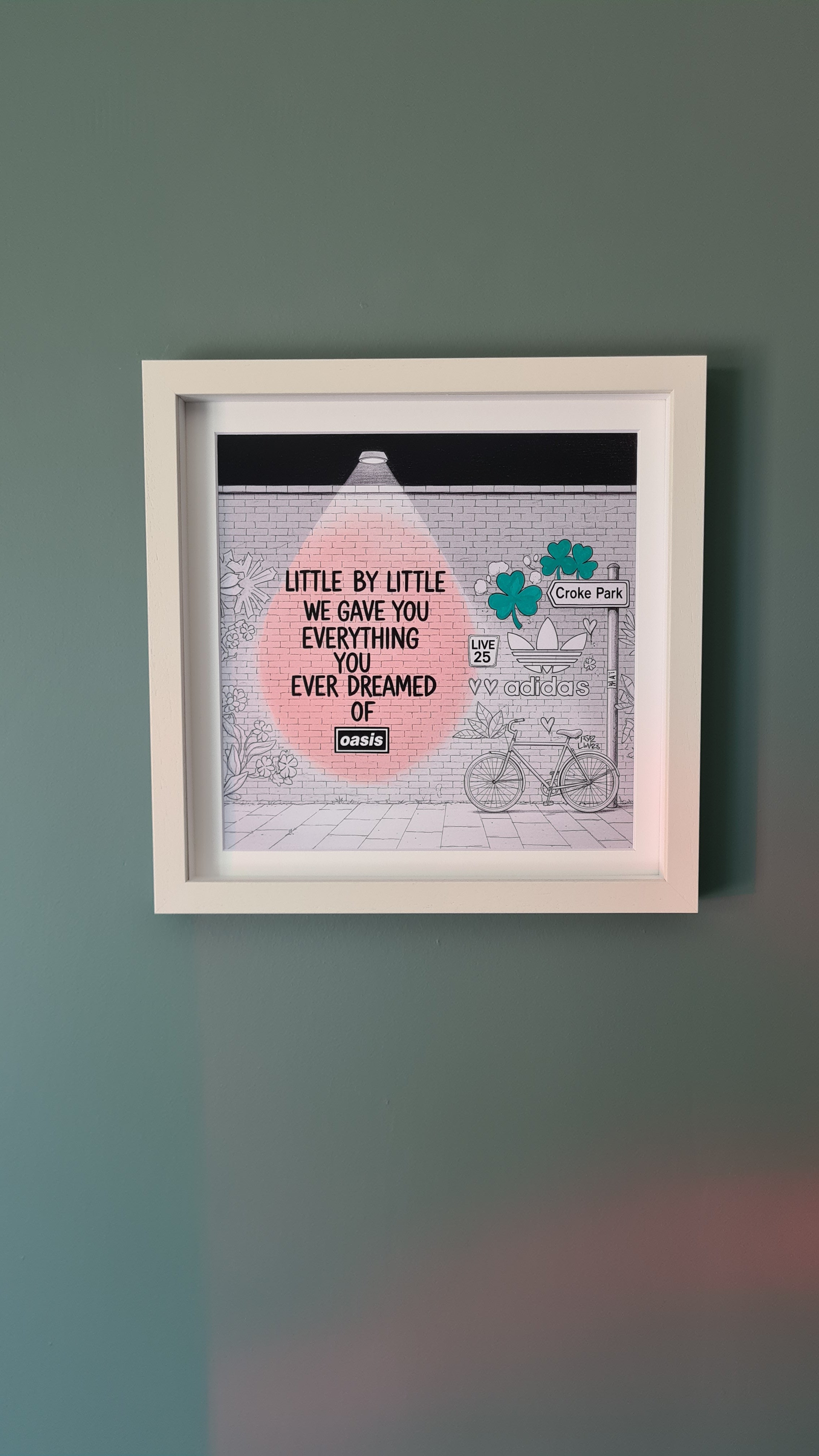 Oasis Graffiti art framed print (Irish connection)