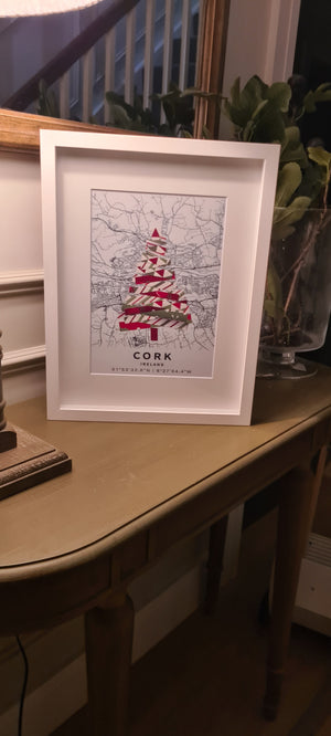 Christmas Tree over Cork Map