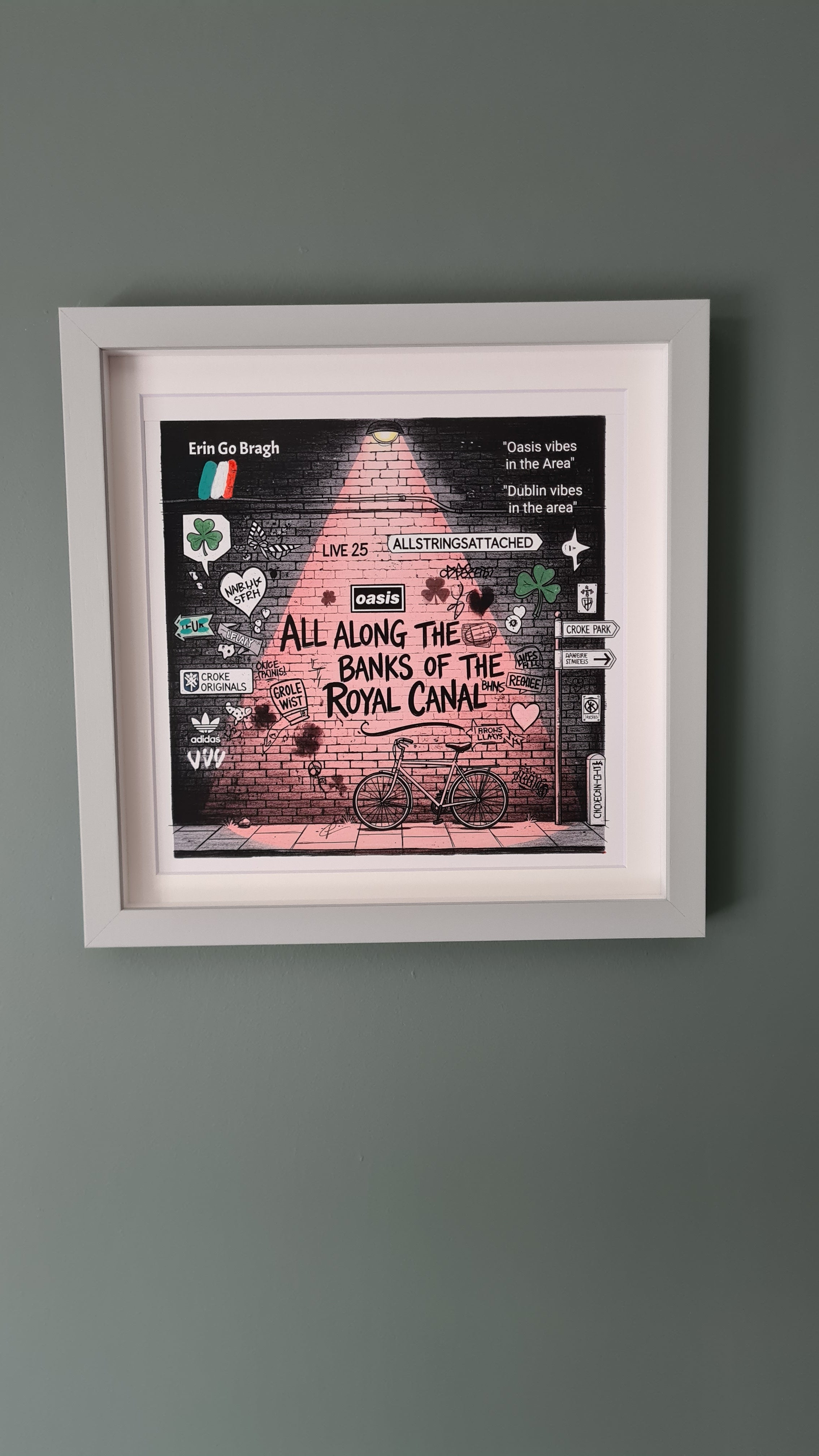 Oasis Graffiti art framed print (Irish connection)