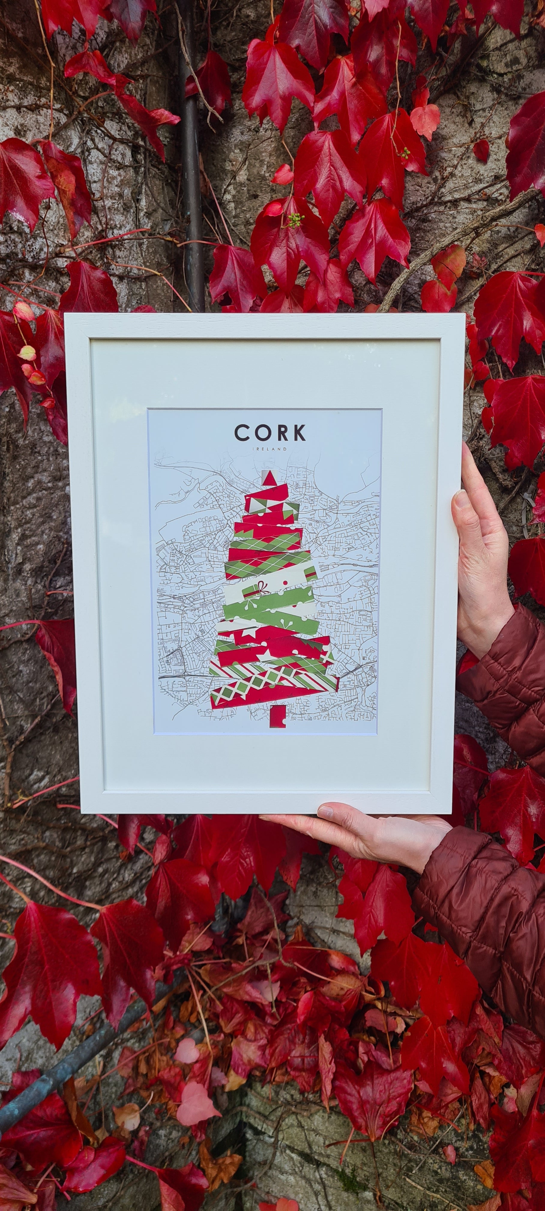 Christmas Tree over Cork Map