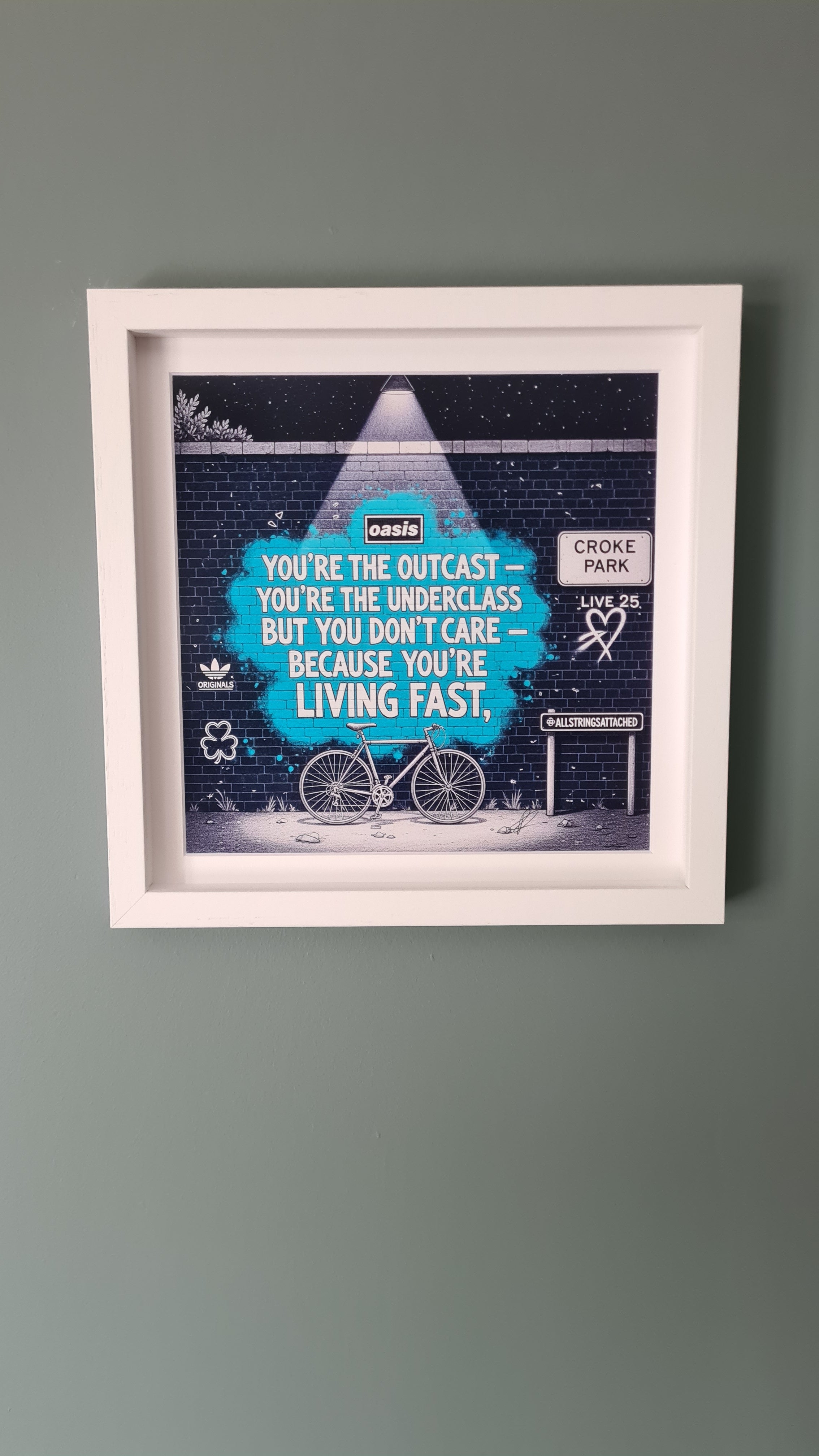 Oasis Graffiti art framed print (Irish connection)
