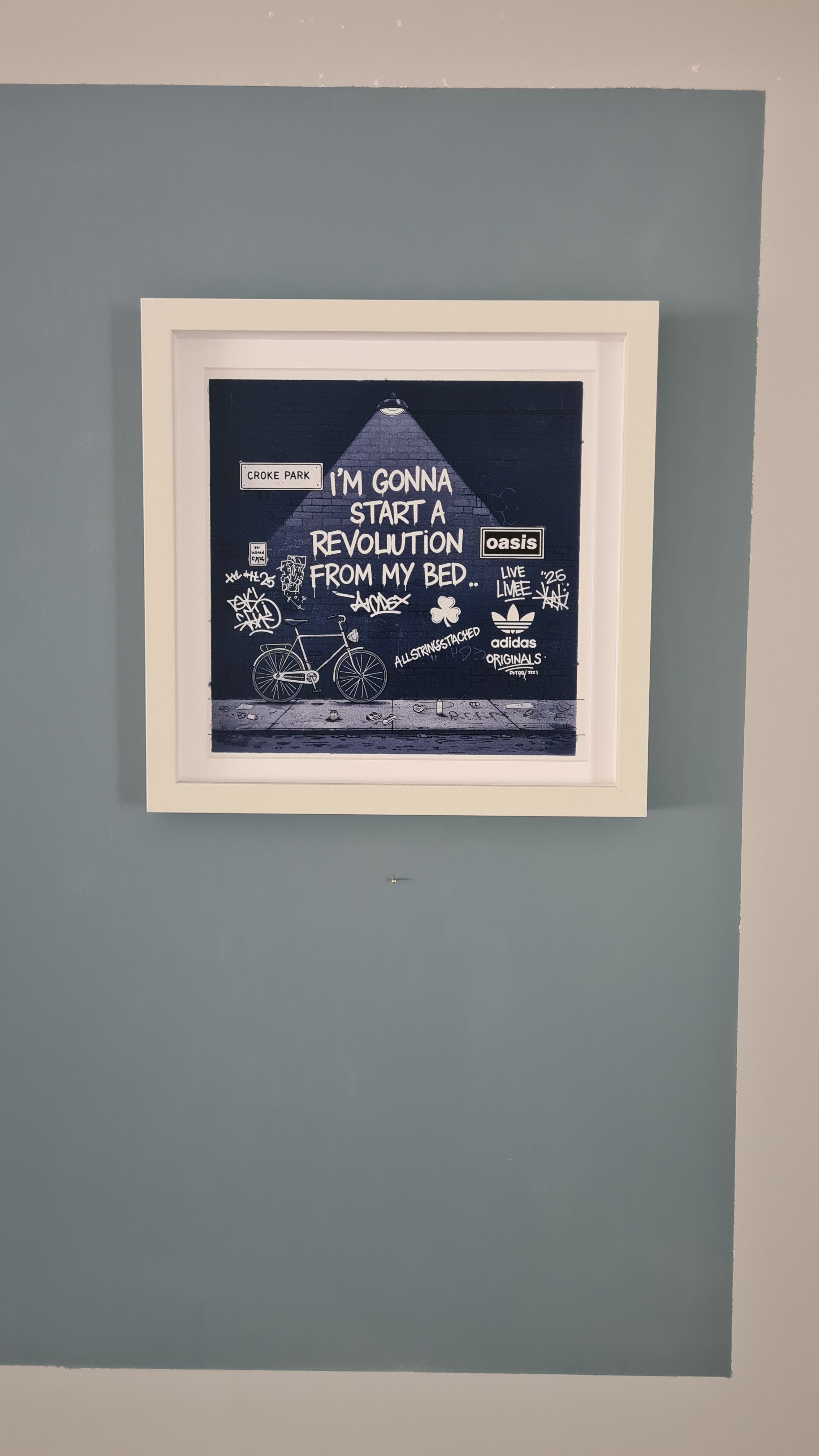 Oasis Graffiti art framed print (Irish connection)