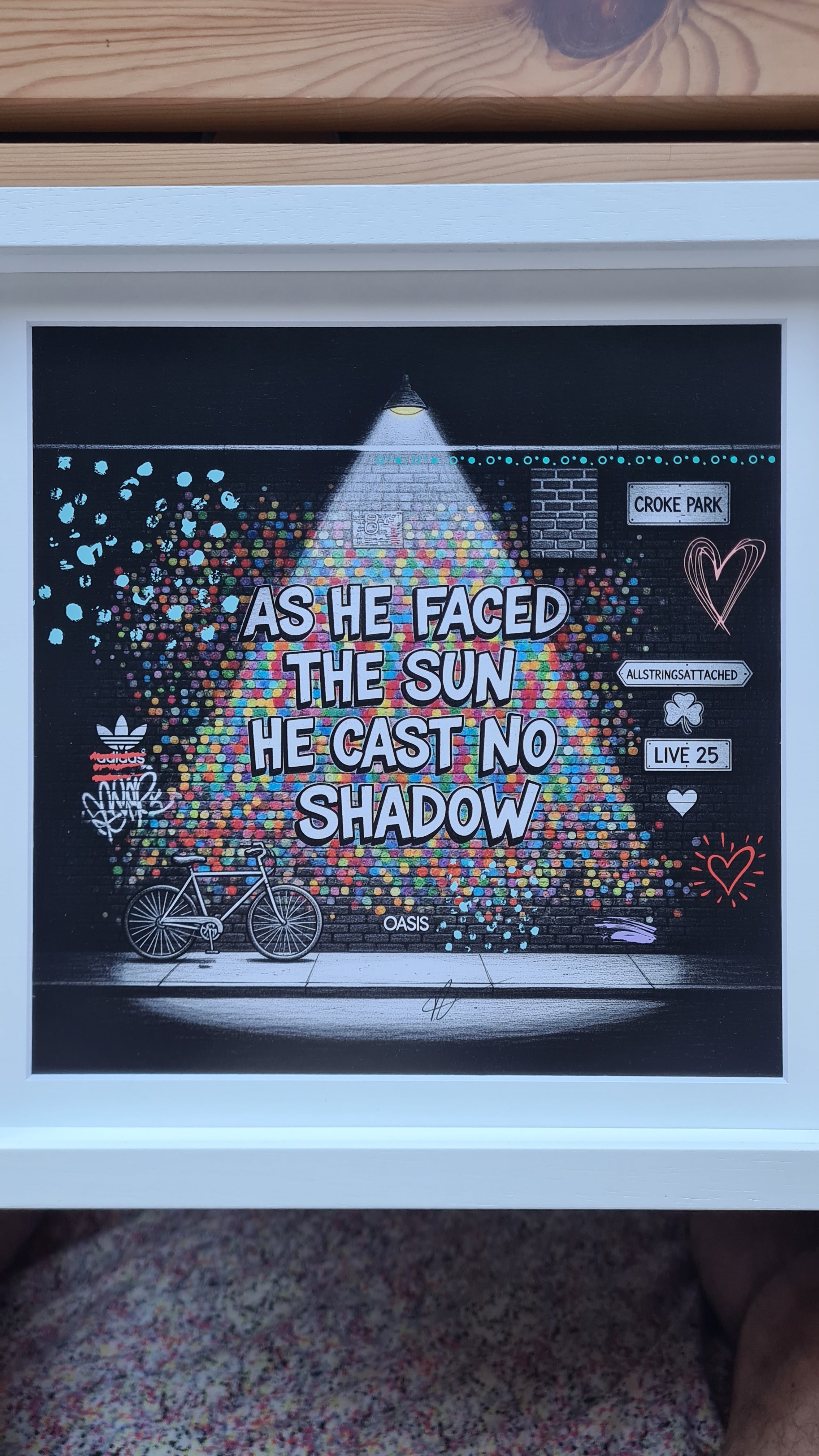 Oasis Graffiti art framed print (Irish connection)