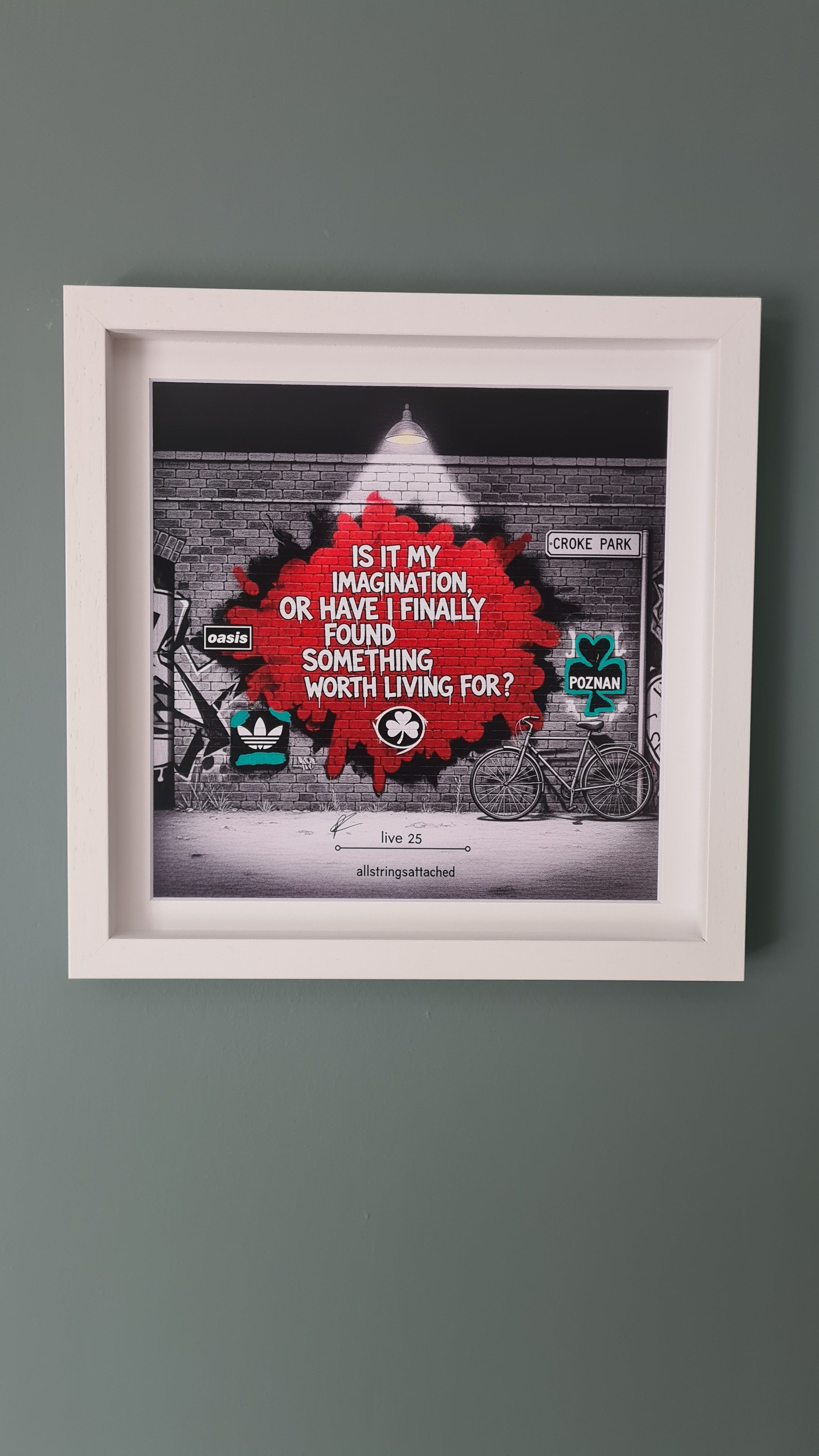Oasis Graffiti art framed print (Irish connection)