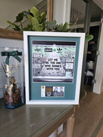 Framed Oasis Ticket and Oasis Graffiti Art print