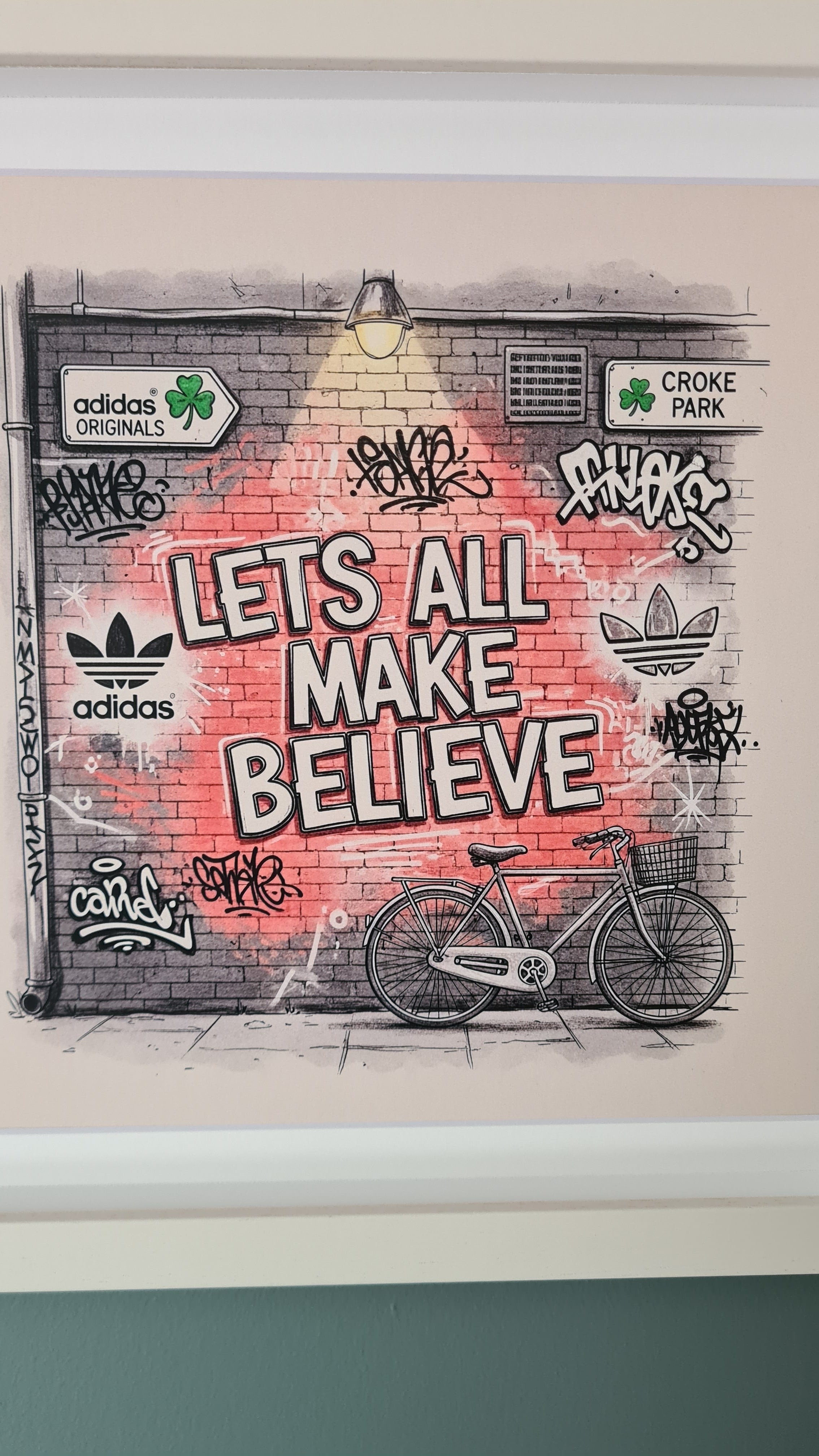 Oasis Graffiti art framed print (Irish connection)