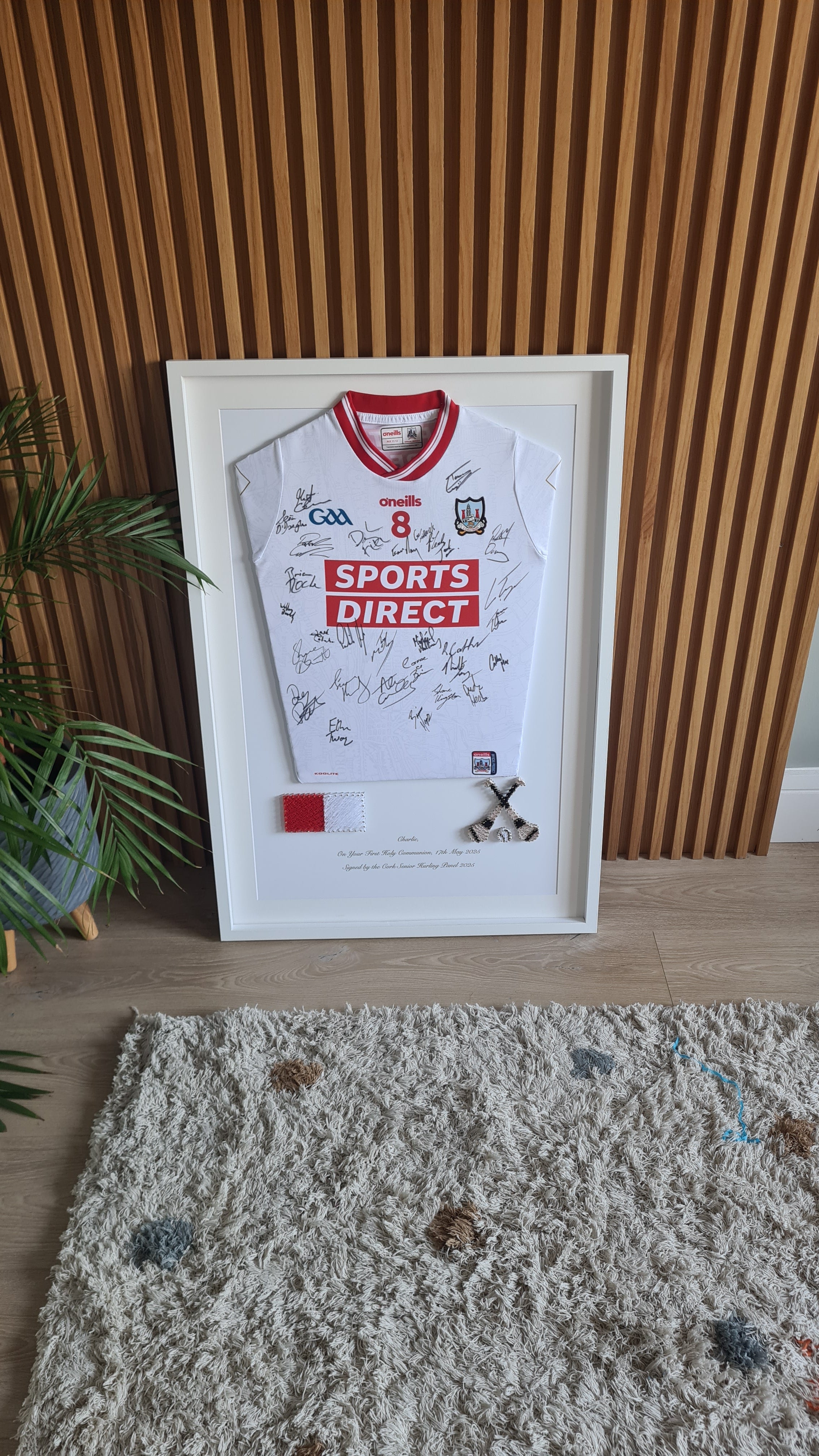 Framed GAA Jersey with Personalised String Art