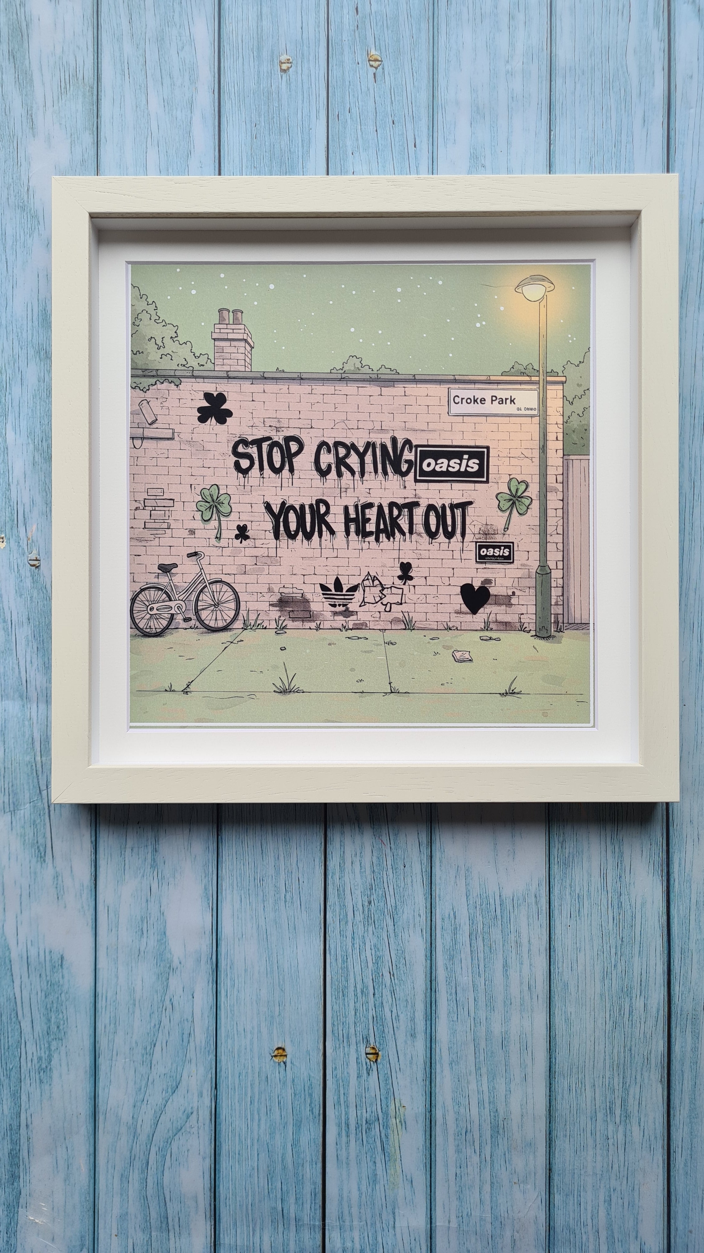 Oasis Graffiti art framed print (Irish connection)