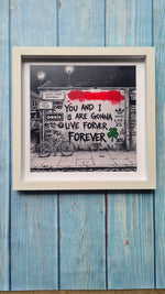 Oasis Graffiti art framed print (Irish connection)