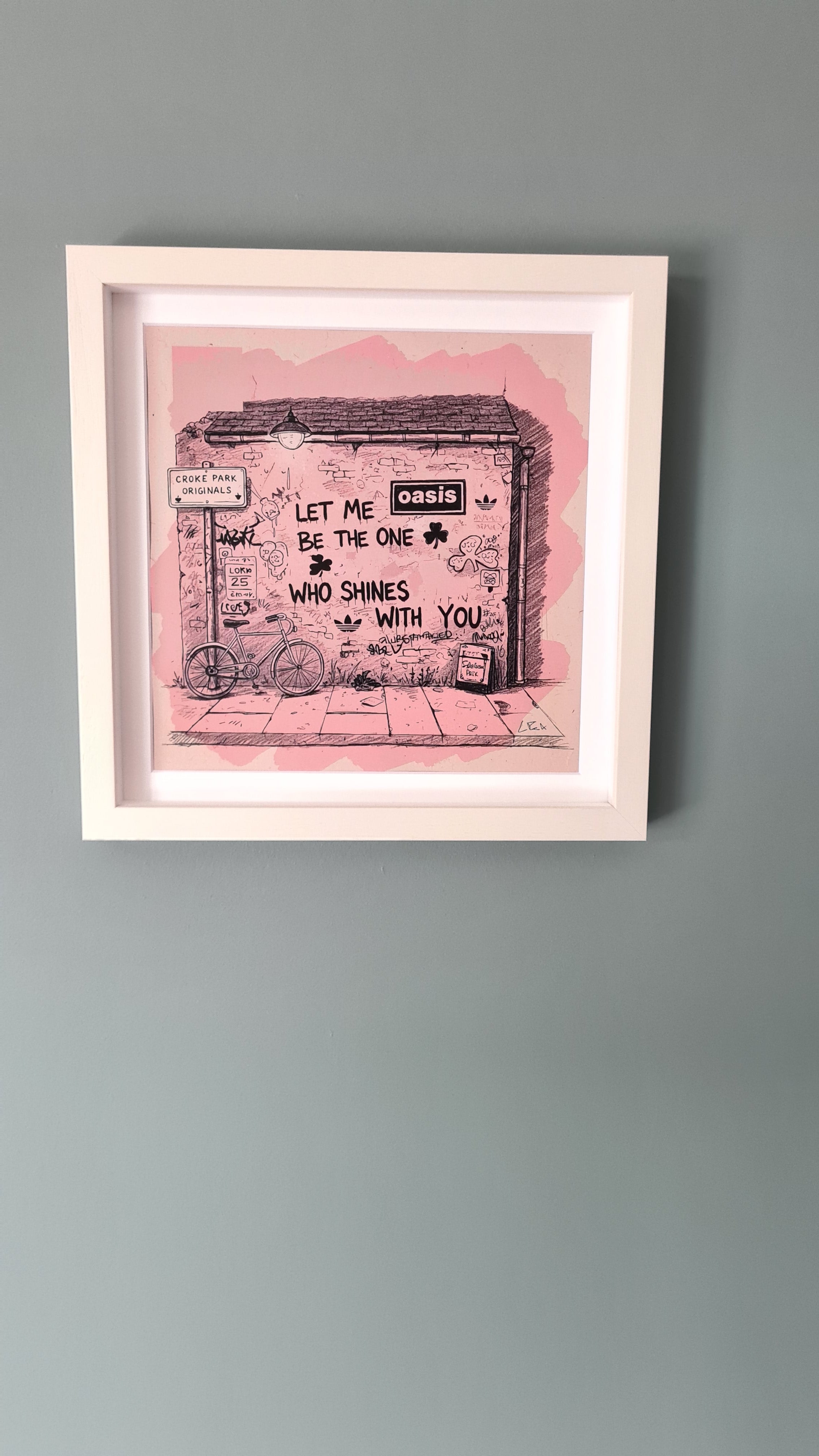 Oasis Graffiti art framed print (Irish connection)