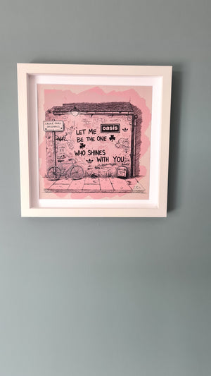 Oasis Graffiti art framed print (Irish connection)