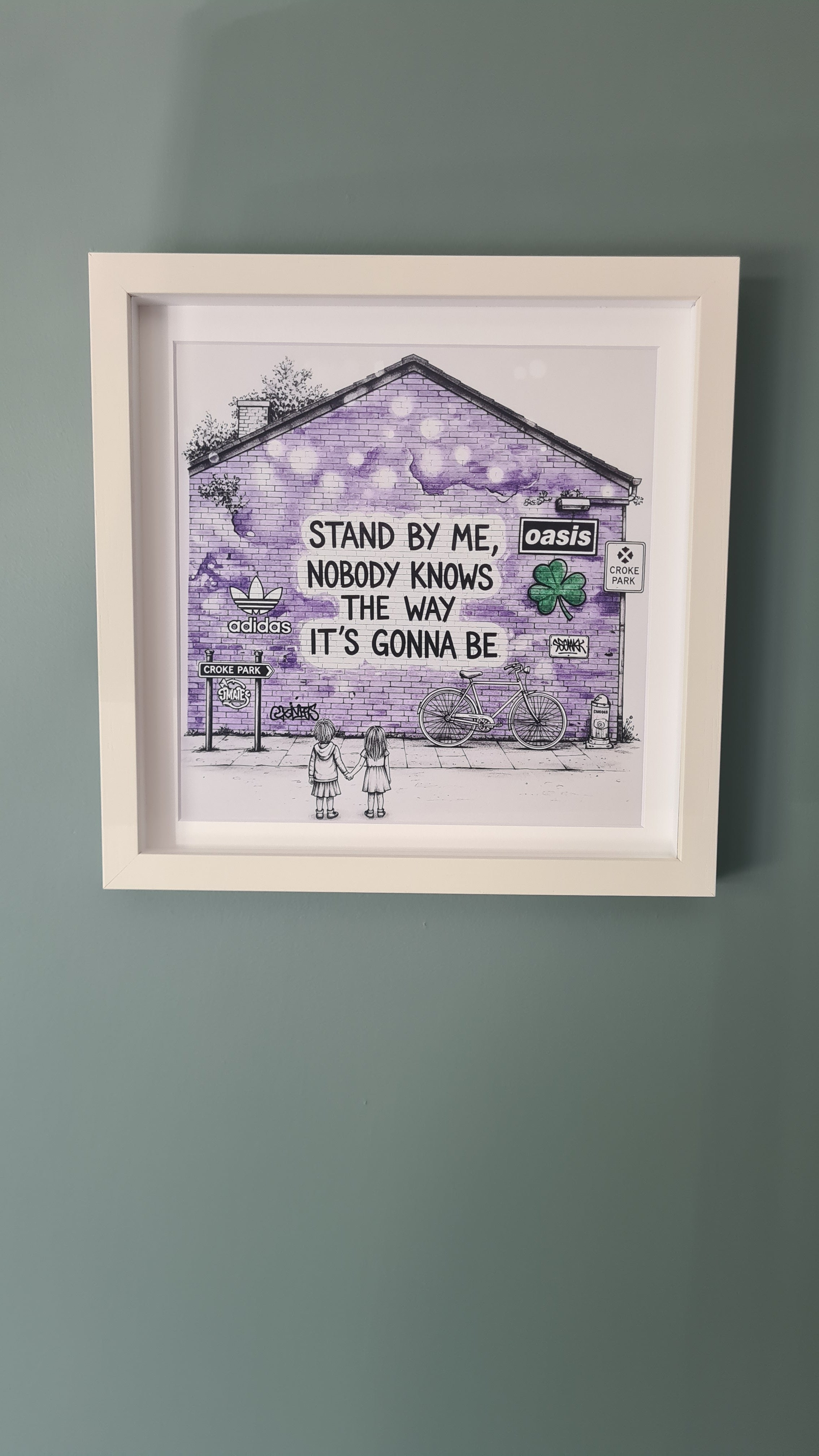 Oasis Graffiti art framed print (Irish connection)