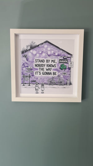 Oasis Graffiti art framed print (Irish connection)