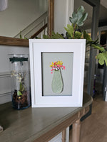 Mother's Day String Vase with Real Pressed Flowers