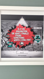Oasis Graffiti art framed print (Irish connection)