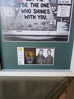 Framed Oasis Ticket and Oasis Graffiti Art print