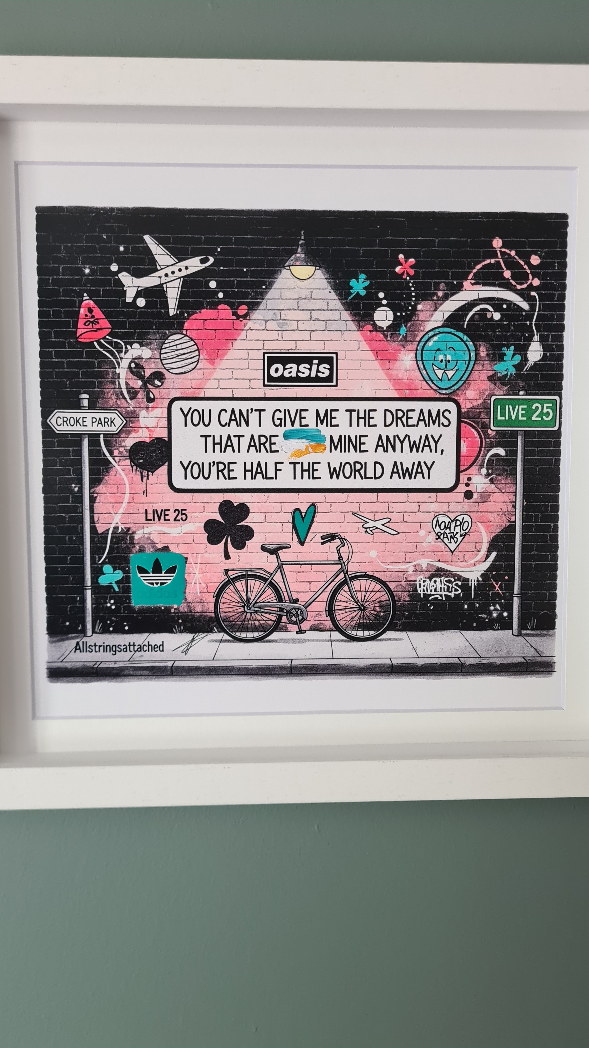 Oasis Graffiti art framed print (Irish connection)