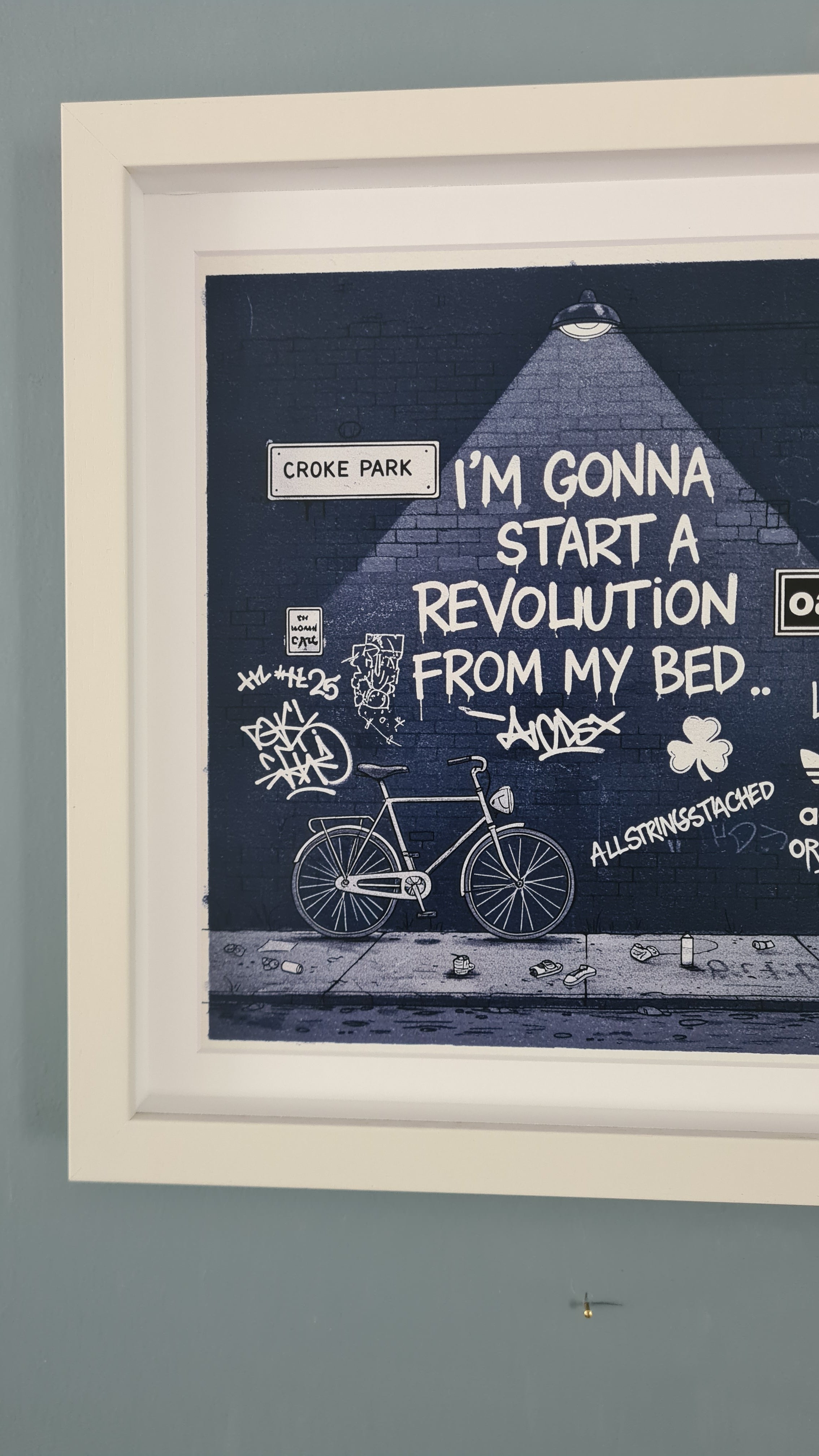 Oasis Graffiti art framed print (Irish connection)