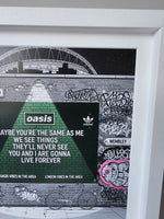 Oasis Graffitti Art Framed (Wembley Gigs)