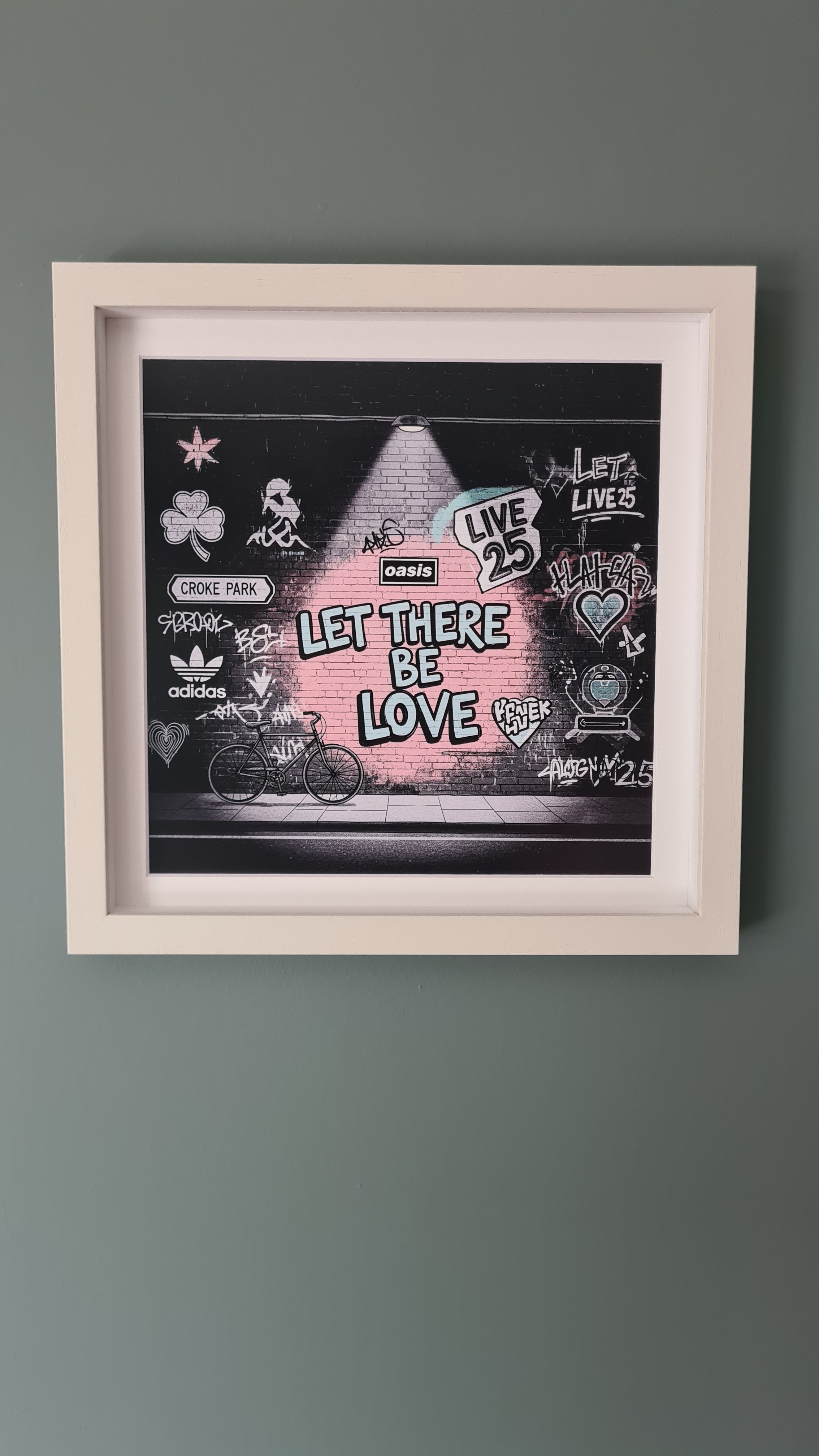 Oasis Graffiti art framed print (Irish connection)