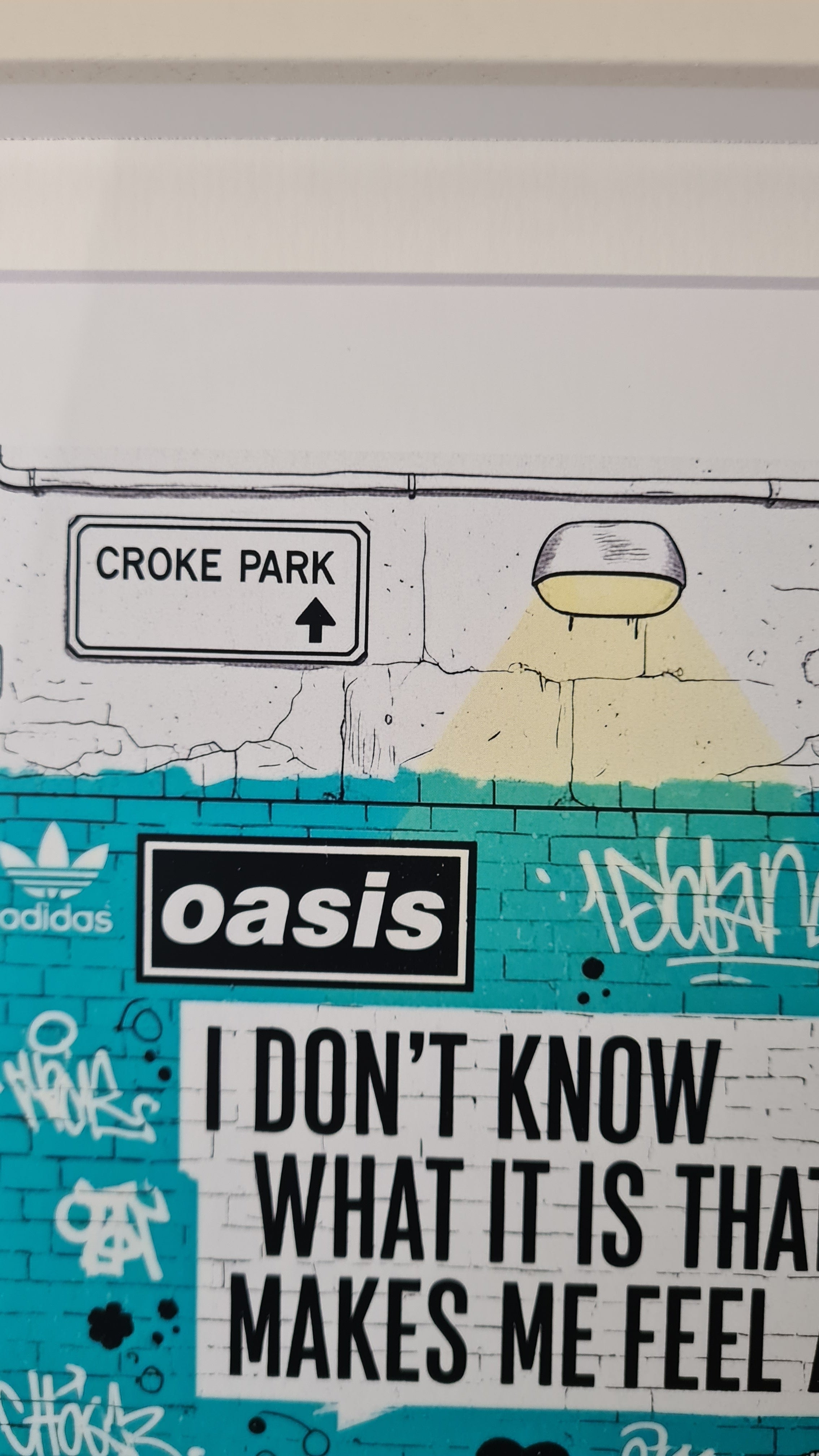 Oasis Graffiti art framed print (Irish connection)