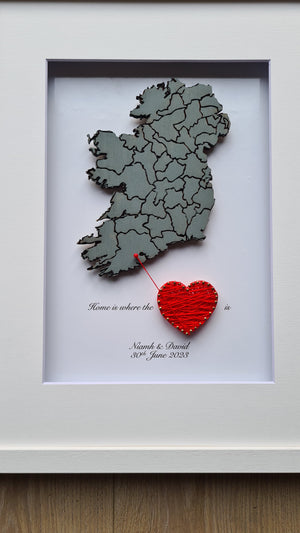 Housewarming gift with map of Ireland