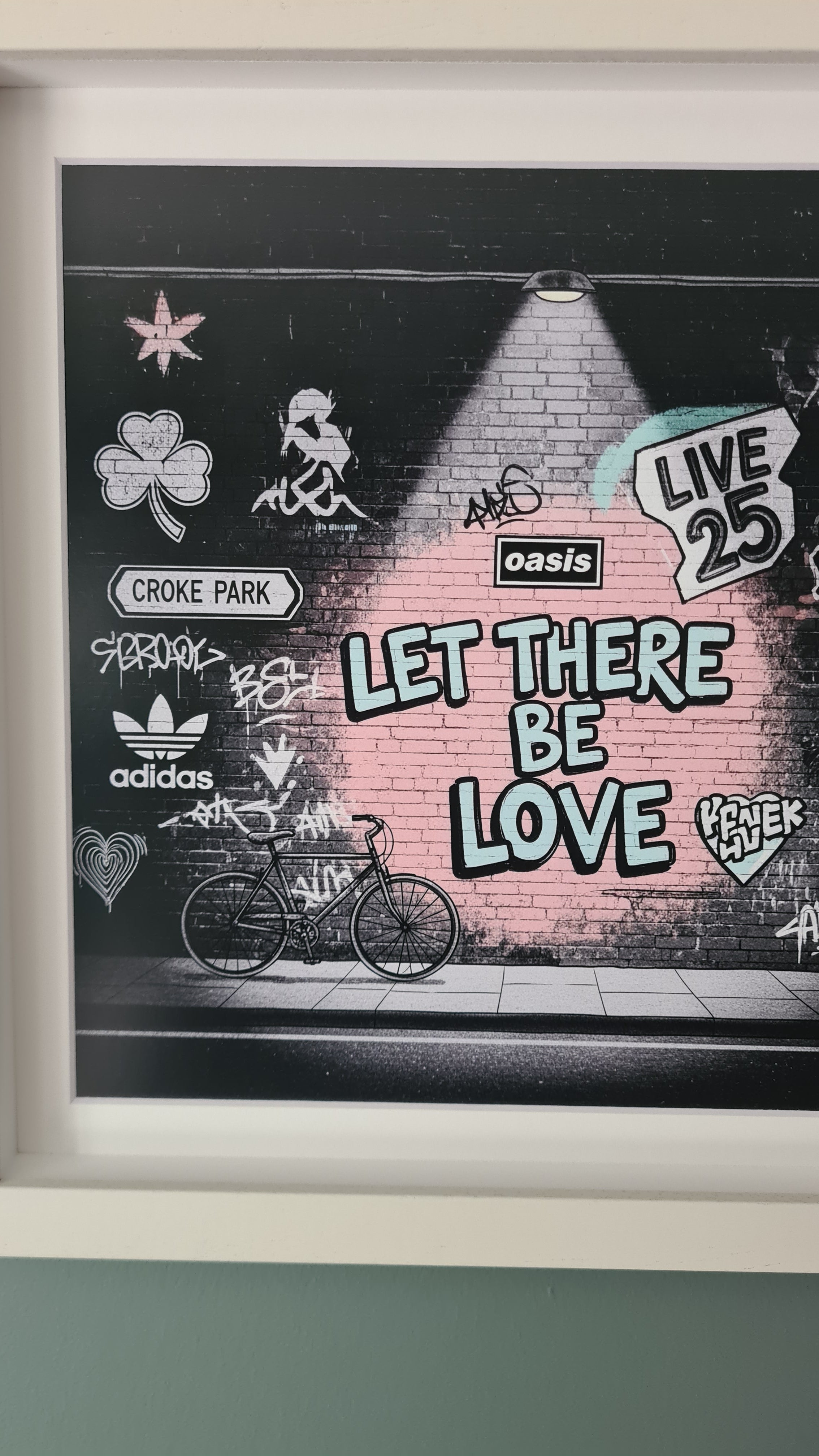 Oasis Graffiti art framed print (Irish connection)