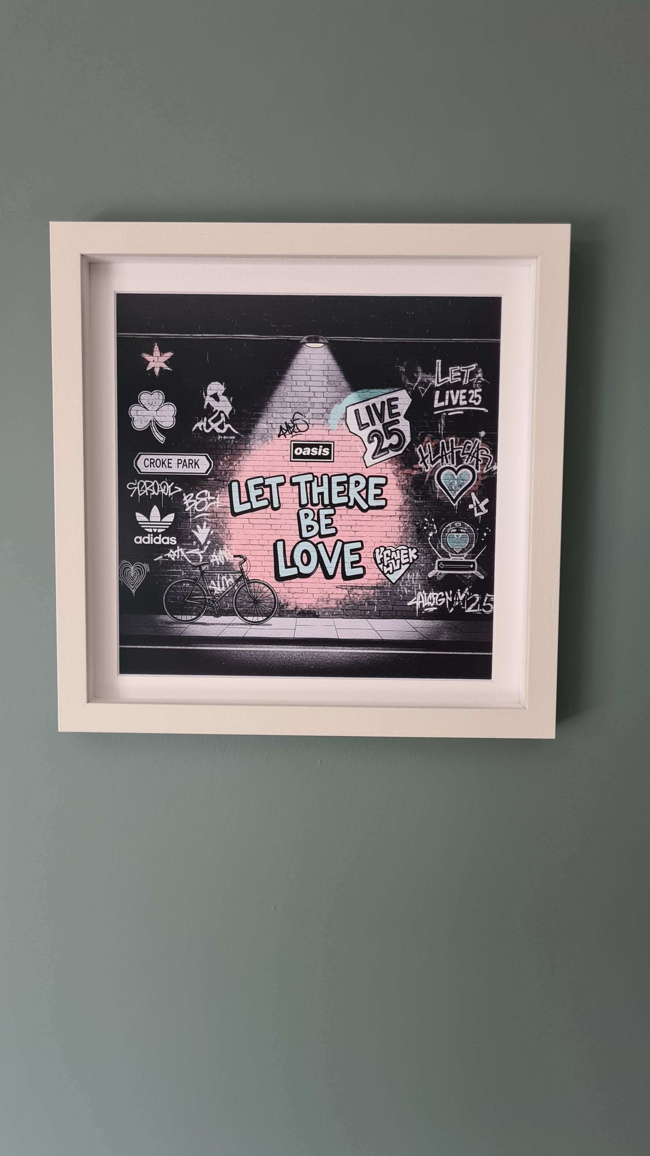 Oasis Graffiti art framed print (Irish connection)