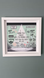 Oasis Graffiti art framed print (Irish connection)