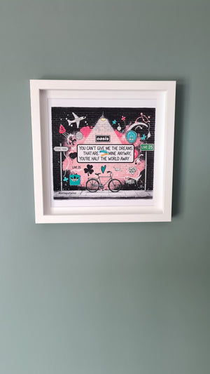 Oasis Graffiti art framed print (Irish connection)