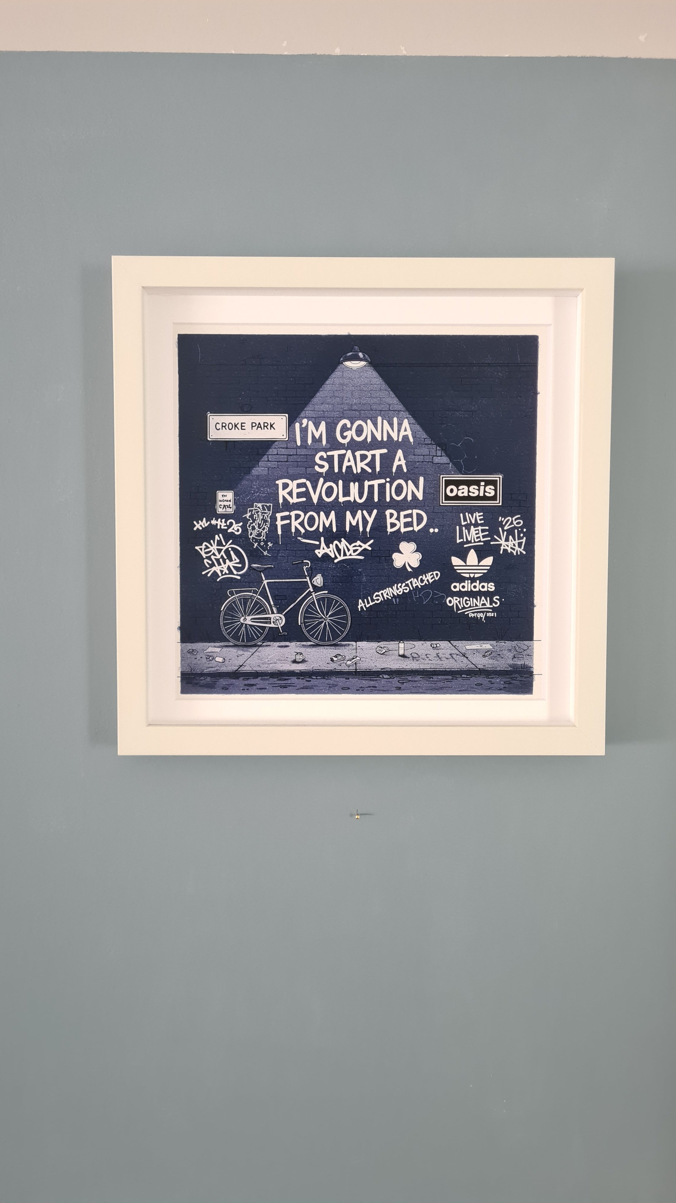 Oasis Graffiti art framed print (Irish connection)