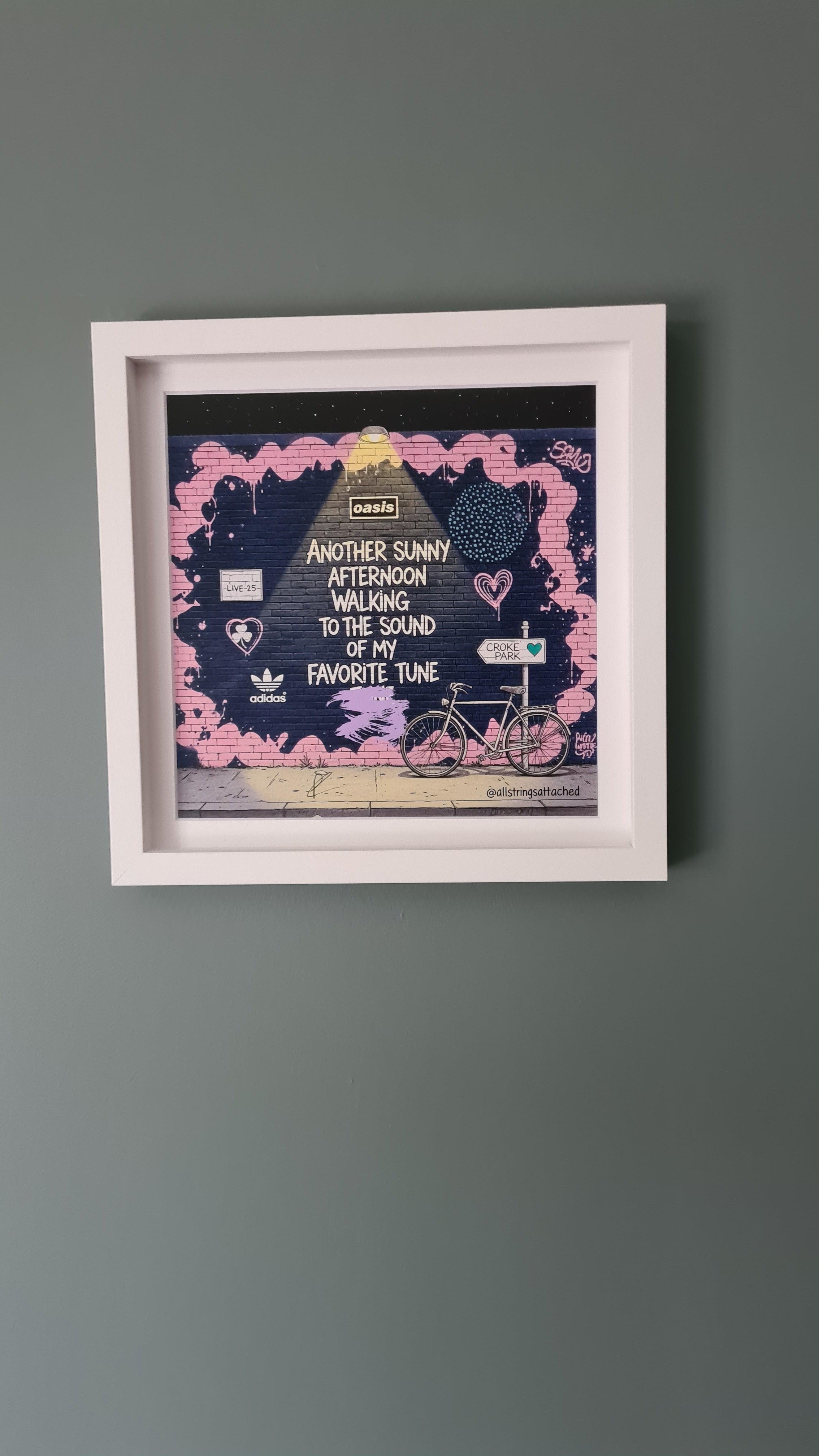 Oasis Graffiti art framed print (Irish connection)