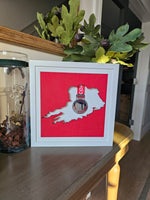 Framed Maraton Medal inside Cork Map