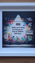 Oasis Graffiti art framed print (Irish connection)