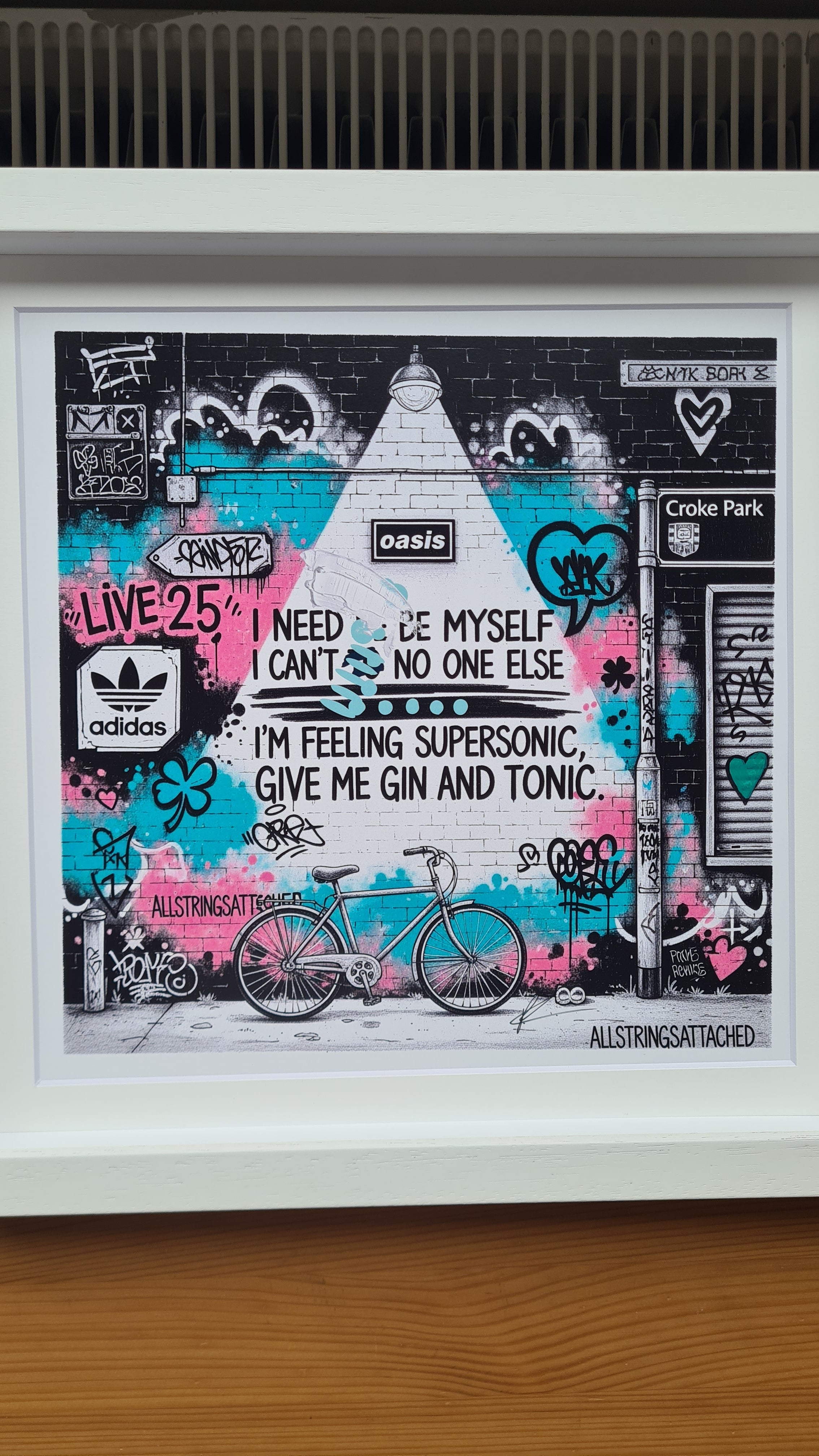 Oasis Graffiti art framed print (Irish connection)