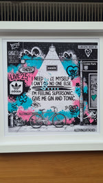 Oasis Graffiti art framed print (Irish connection)