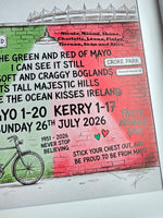 Mayo x Saw Doctors. All-Ireland Champions 2026. (Bigger 52cm x 52cm Frame)