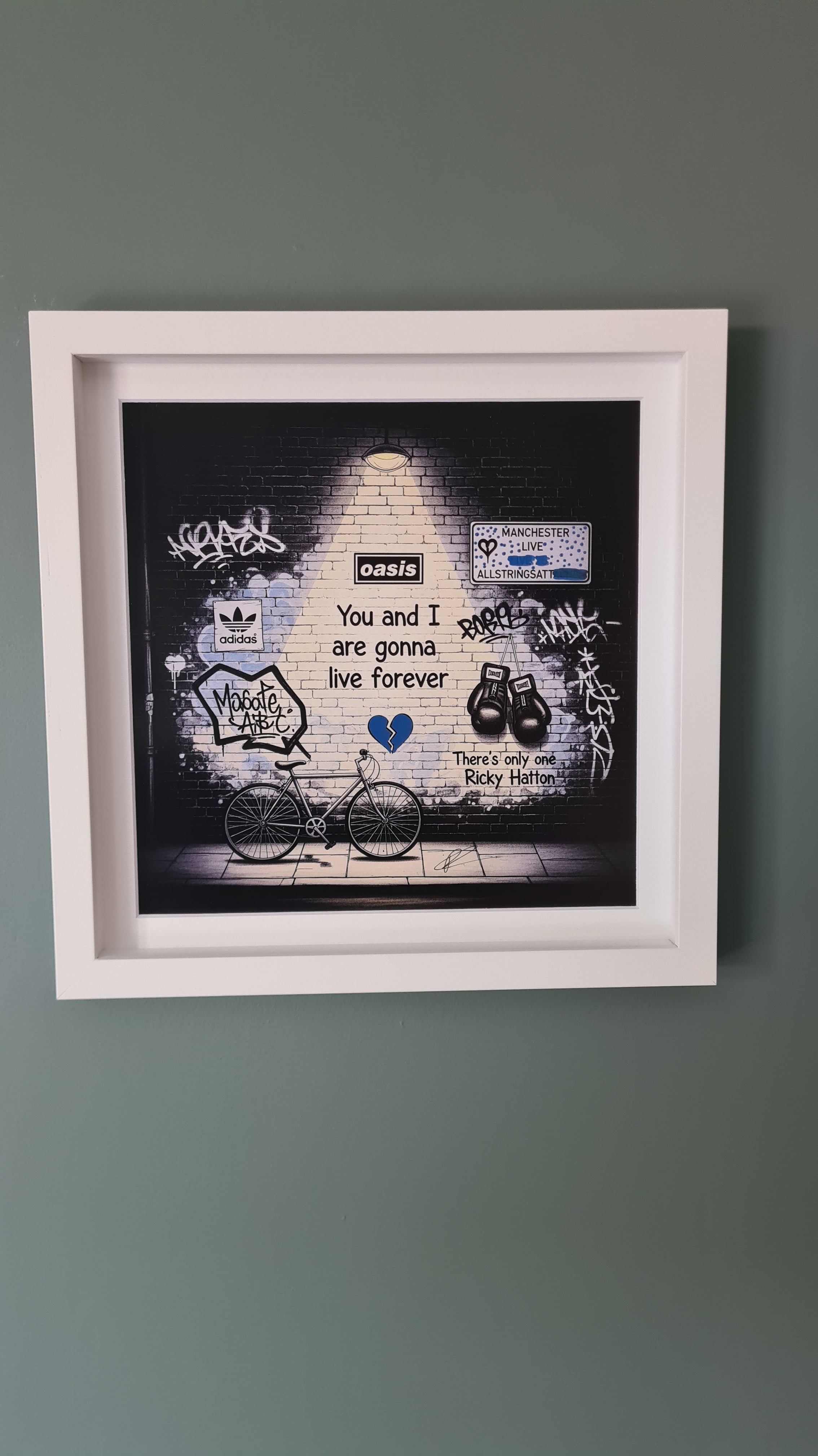 Oasis Graffiti art framed print (Irish connection)