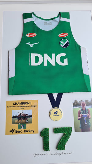 Framed Sports Jersey with Personalised String Art