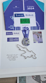 Framed Marathon Jersey & Medal with String Route
