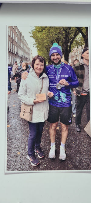 Framed Marathon Medal with String Route