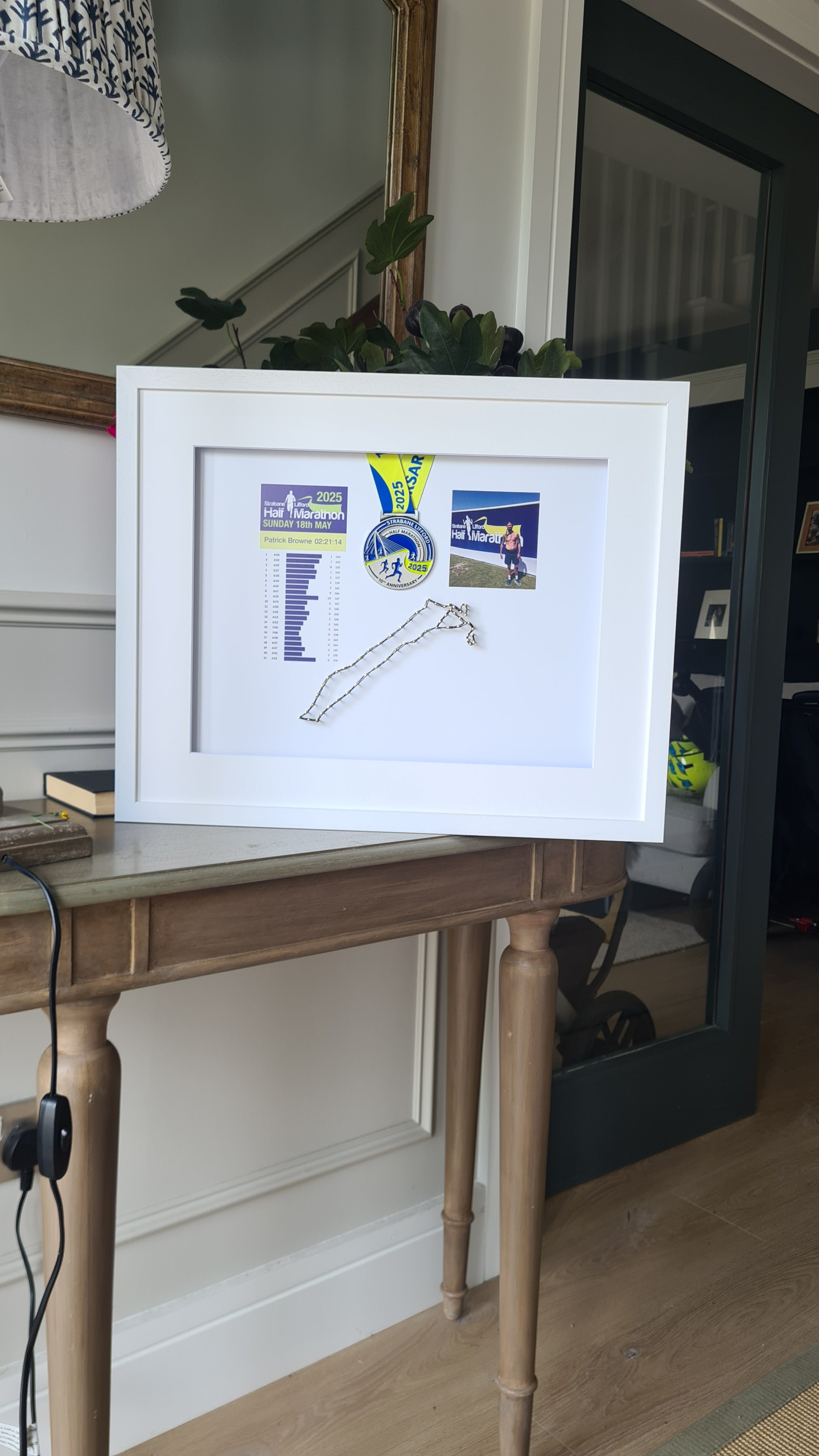 Half Marathon Route with Framed Medal