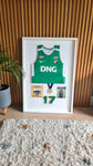 Framed Sports Jersey with Personalised String Art