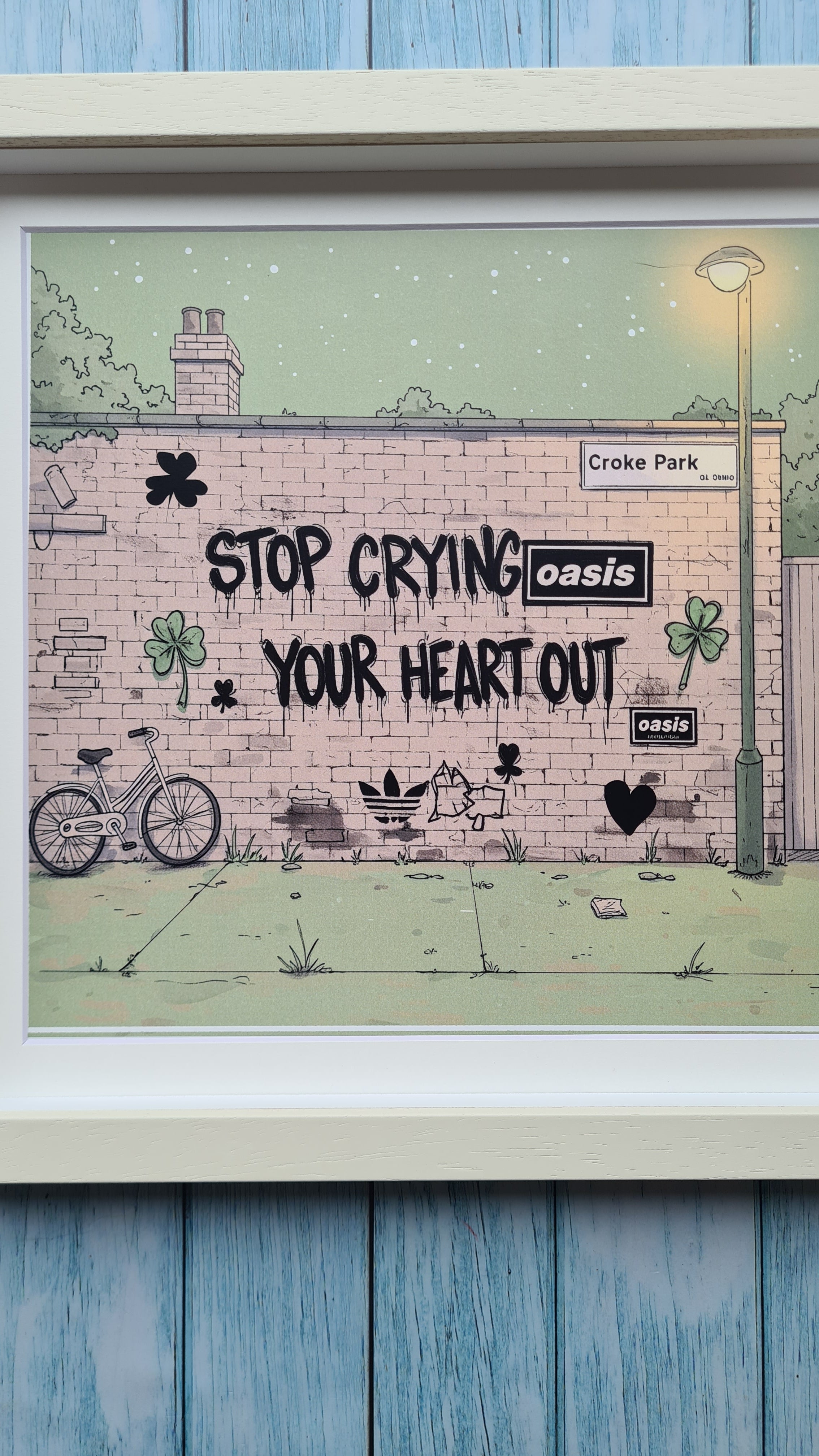 Oasis Graffiti art framed print (Irish connection)