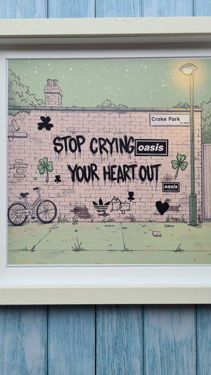 Oasis Graffiti art framed print (Irish connection)