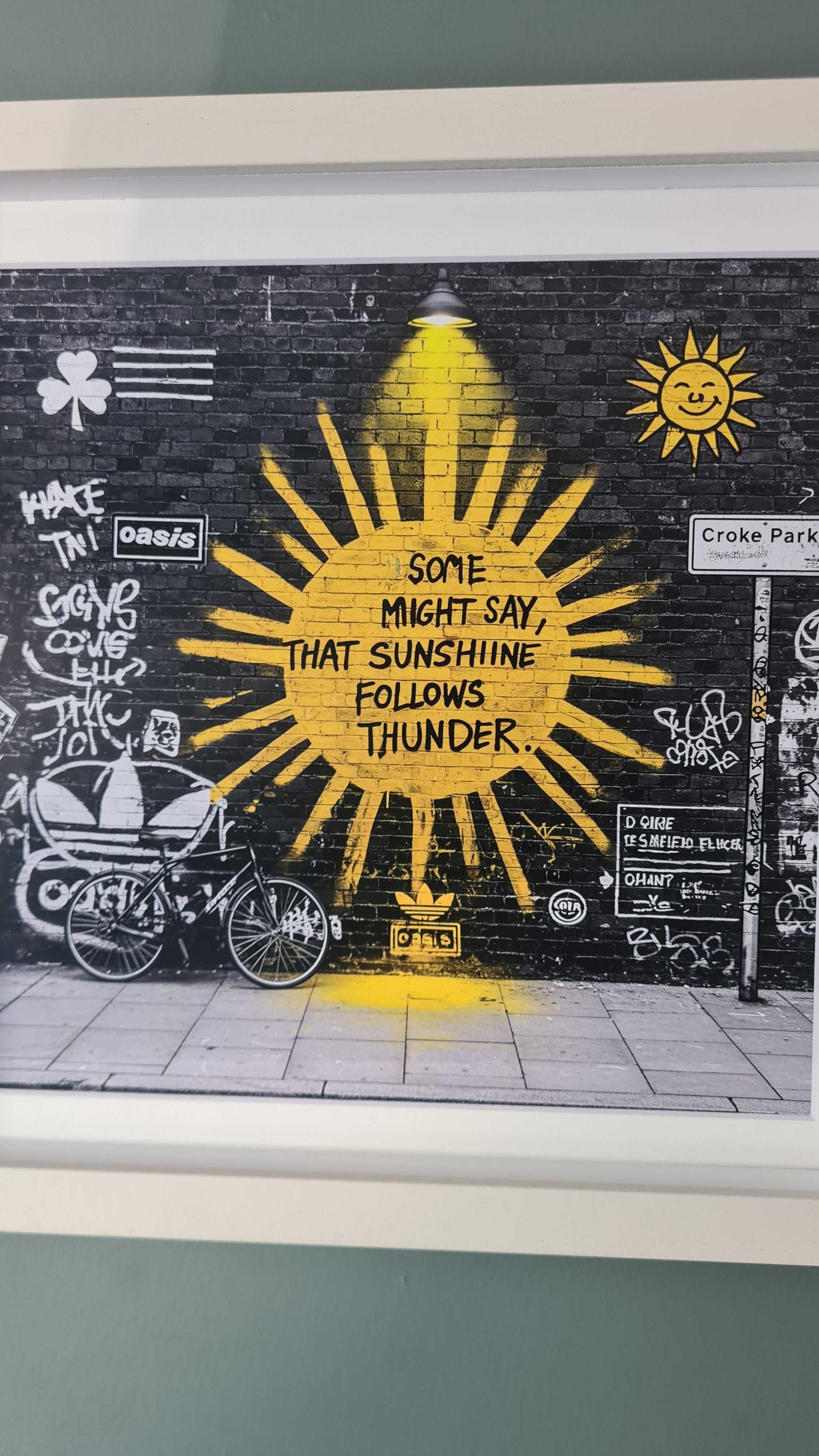 Oasis Graffiti art framed print (Irish connection)